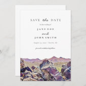 トゥーソンアリゾナ砂漠の山の日付を保存 セーブザデート (正面/裏面)