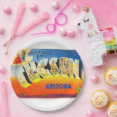 トゥーソンアリゾナAZオールドヴィンテージトラベル土産 ペーパープレート (パーティー)