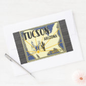 トゥーソンアリゾナThe Sunshine City,ヴィンテージ 長方形シール (封筒)