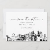 トゥーソンスカイラインウェディング日付カードを保存 招待状 (正面)