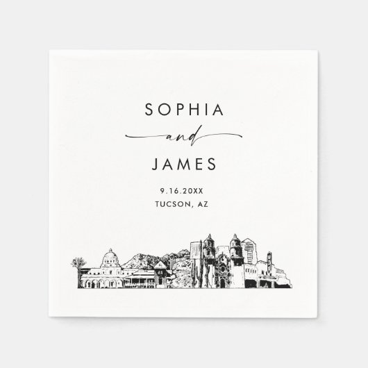 トゥーソンスカイラモダンイン結婚ズのカクテル スタンダードカクテルナプキン (正面)