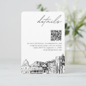 トゥーソン結婚のモダン詳細QRコード エンクロージャーカード (スタンド正面)