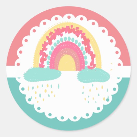 トゥーティフルーティレインボステッカー ラウンドシール (正面)