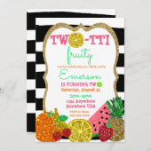 トゥーティーフルッティ 2歳の誕生日 Tutti Frutti 招待状 (正面/裏面)
