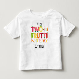 トゥーティーフルーティーキューティーフルーツ2歳の誕生日パーティー トドラーTシャツ
