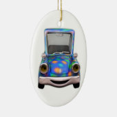 トゥート!トゥート!かわいい小さな漫画の車 セラミックオーナメント (右)
