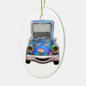 トゥート!トゥート!かわいい小さな漫画の車 セラミックオーナメント (左)