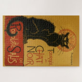 トゥーニーチャットノワールブラックキャットヴィンテージイラストレーション ジグソーパズル (横)