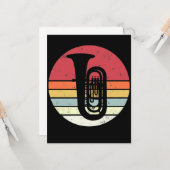 トゥーバギフト、レトロなトゥーバプレーヤー、オーケストラ カード (正面/裏面インサイチュ)