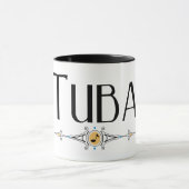 トゥーバ装飾ラインミュージカル楽器 マグカップ (中央)