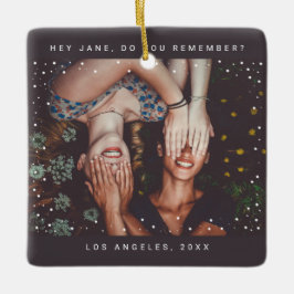 トゥーフォトフレンドミニマリストホリデイキープサケ セラミックオーナメント