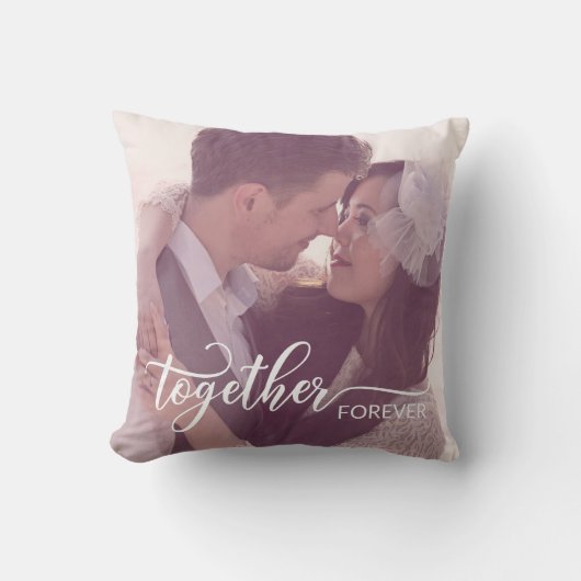 トゥーフォーエバータイポグラフィカスタムフォトバレンタイン クッション (正面)