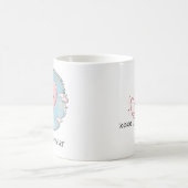 トゥーフォーエバーハッピーヴァレンティーンズデイ名前をカスタムする コーヒーマグカップ (中央)