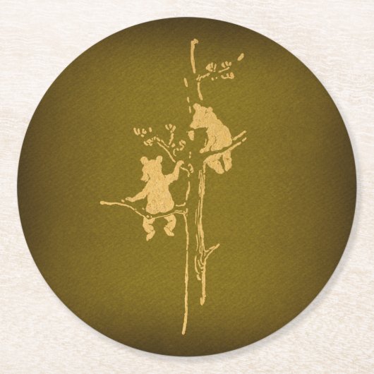 トゥーベアカブスカウトヴィンテージベアカブ ラウンドペーパーコースター (正面)