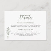 トゥーペグリーンミニマイリスト結婚ブーケの詳細 エンクロージャーカード (正面)