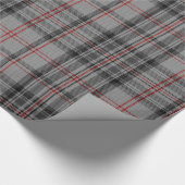 トゥーペダークグレーレッドブラックタータンチェックプレイド ラッピングペーパー (コーナー)