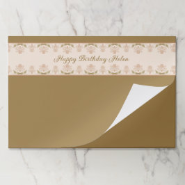 トゥーペピンクアンドバラフローラ紙ランチョンマット ペーパーパッド