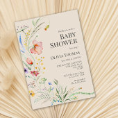 トゥーペボホワイルドフラワーズベビーシャワー招待状 招待状