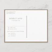 トゥーペミニマルフローラブーケ結婚ス インビテーションポストカード (裏面)