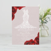 トゥーペレッドローゼホワイト葉ドレスキンセアニラ 招待状 (スタンド正面)