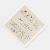 トゥーペワイルドフラワーメドウ結婚ズのナプキン (コーナー)
