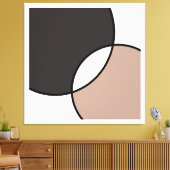 トゥーペ白い円 キャンバスプリント (インサイチュ (リビング))