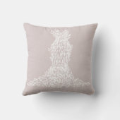 トゥーペ&ホワイト葉ドレスファッションシモダンック クッション (裏面)