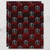 トゥームストーンズ&バラハロウィンスクラップブック紙 (正面/裏面)