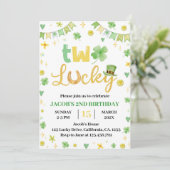トゥーラッキーセントパトリックの日2nd誕生日招待状 招待状 (スタンド正面)
