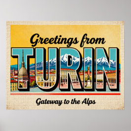 トゥーリンからのヴィンテージグリーティングポスター ポスター