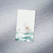 トゥールコイズグリーンパステル水色 マグネット名刺 (インサイチュ)