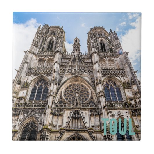 トゥールサンエティエンヌ大聖堂フランスギフト タイル (正面)