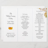 トゥールツリートリフォールド結婚式 プログラムテンプレート (正面/裏面)