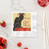 トゥールネデュチャットノワールアールヌーボー 縁ありカクテルナプキン (インサイチュ)