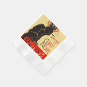 トゥールネデュチャットノワールアールヌーボー 縁ありカクテルナプキン (角)