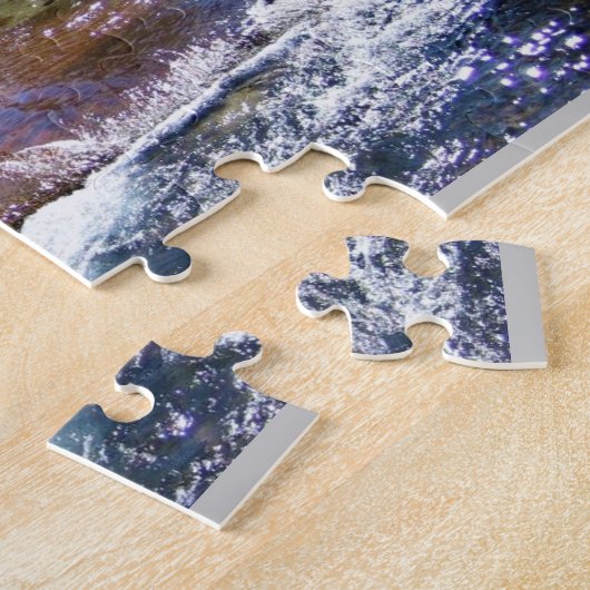 トゥールムネメドウズのトゥールムネ川、ヨセミテ、カリフォルニア州 ジグソーパズル (側面)