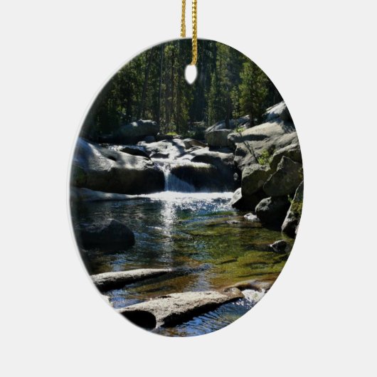 トゥールムネメドウズのトゥールムネ川、ヨセミテ、カリフォルニア州 セラミックオーナメント (右)