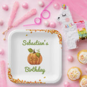 トゥールリトルカボチャ秋誕生日 ペーパープレート (パーティー)