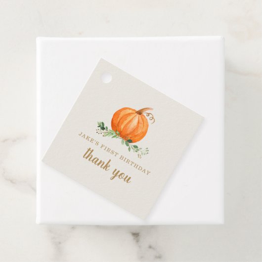 トゥールリトルカボチャ誕生日メッセージカード フェイバータグ (インサイチュ)