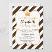 トゥールリトルカボチャ誕生日招待状 招待状 (正面)