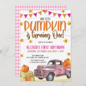 トゥールリトルカボチャ誕生日招待状 招待状 (正面/裏面)