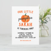 トゥールリトルカボチャ誕生日招待状 招待状 (スタンド正面)