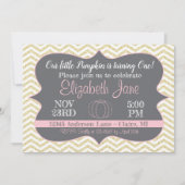 トゥールリトルカボチャ金ゴールドグリッター誕生日招待状 招待状 (正面)