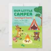 トゥールリトルキャンパー子供の誕生日招待状 招待状 (正面)
