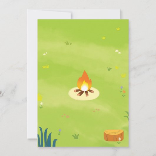 トゥールリトルキャンパー子供の誕生日招待状 招待状 (裏面)