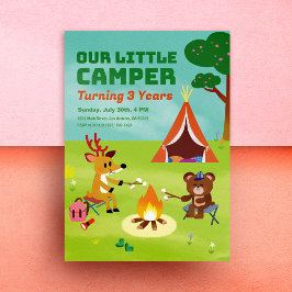 トゥールリトルキャンパー子供の誕生日招待状 招待状