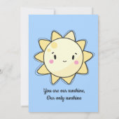 トゥールリトルサンシャインガールズブルー誕生日招待状 招待状 (裏面)