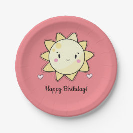 トゥールリトルサンシャインハッピーバースデー紙プレート ペーパープレート