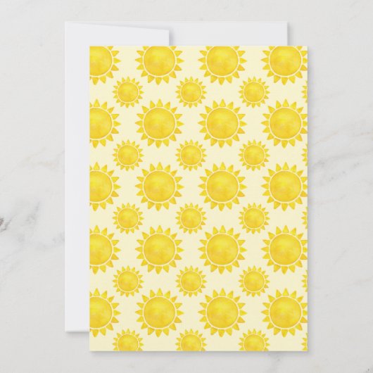 トゥールリトルサンシャインファースト誕生日招待状 招待状 (裏面)