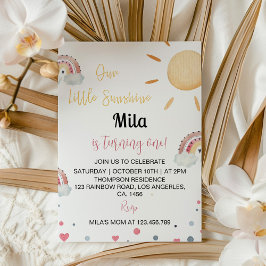 トゥールリトルサンシャインレインボー誕生日1st 招待状